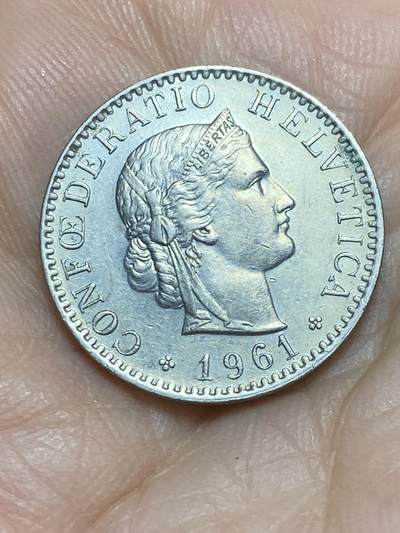 2026年第十七场(总第一百八十六场）外国好品散币场(免佣金) - 瑞士🇨🇭1961年20拉彭(第三版，B标伯尔尼造)