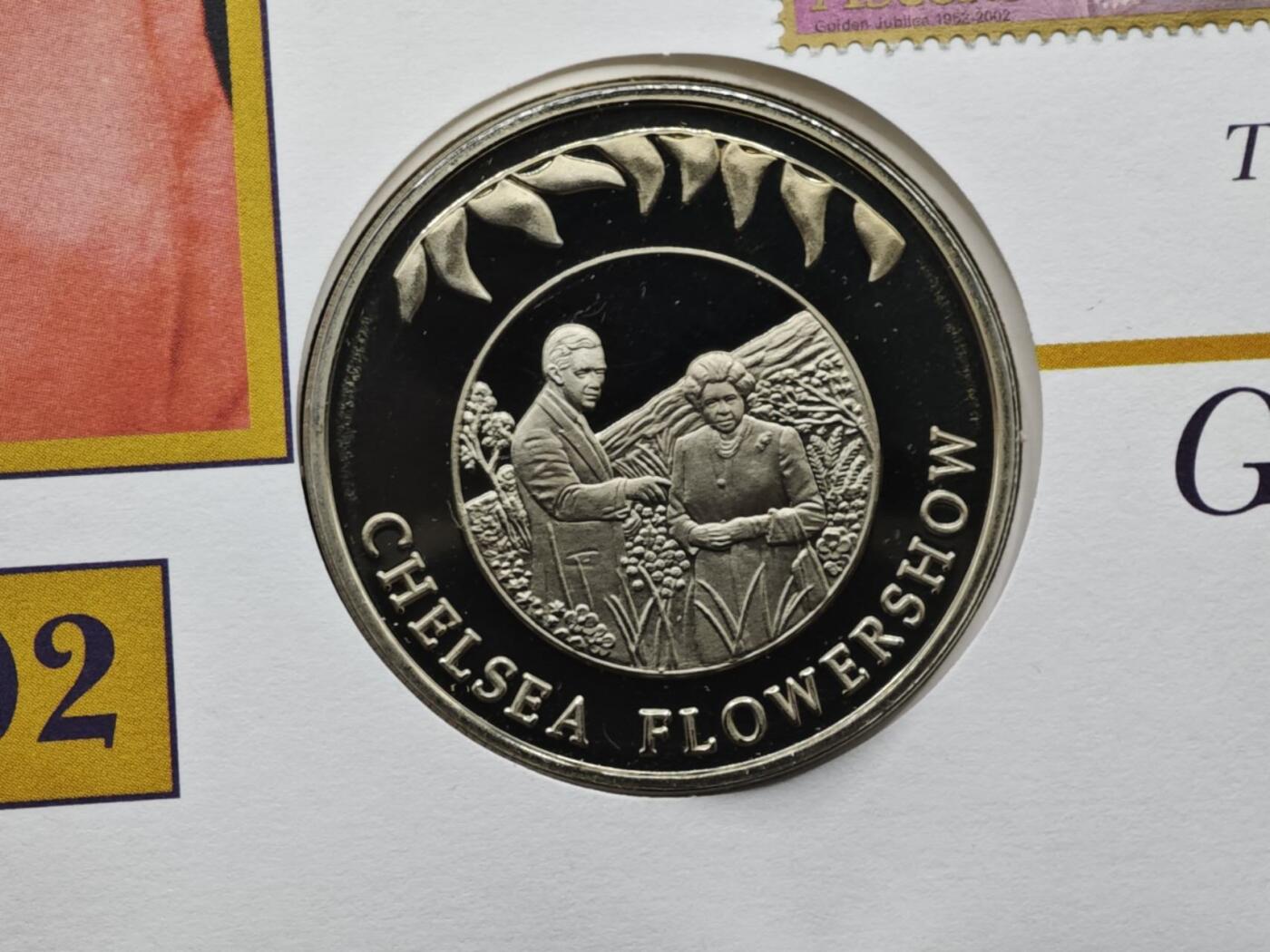 【淘币小摊】限时拍第八百六十二拍  克朗币邮币封场  满百包邮可预留两周  周一统一发货  福克兰群岛2002年女王登基金禧50便士纪念币邮币封