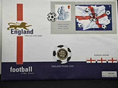 【淘币小摊】限时拍第八百六十二拍  克朗币邮币封场  满百包邮可预留两周  周一统一发货  - 英国2002年一镑铜币邮币封