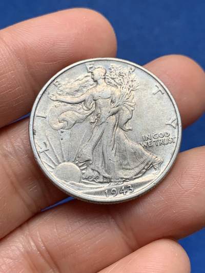 《竞宝斋》第463-465场 周日，周一，周二，3场连拍 （全场包邮）欢迎送拍 - 美国1943年行走女神半美元银币，12.4克，900银