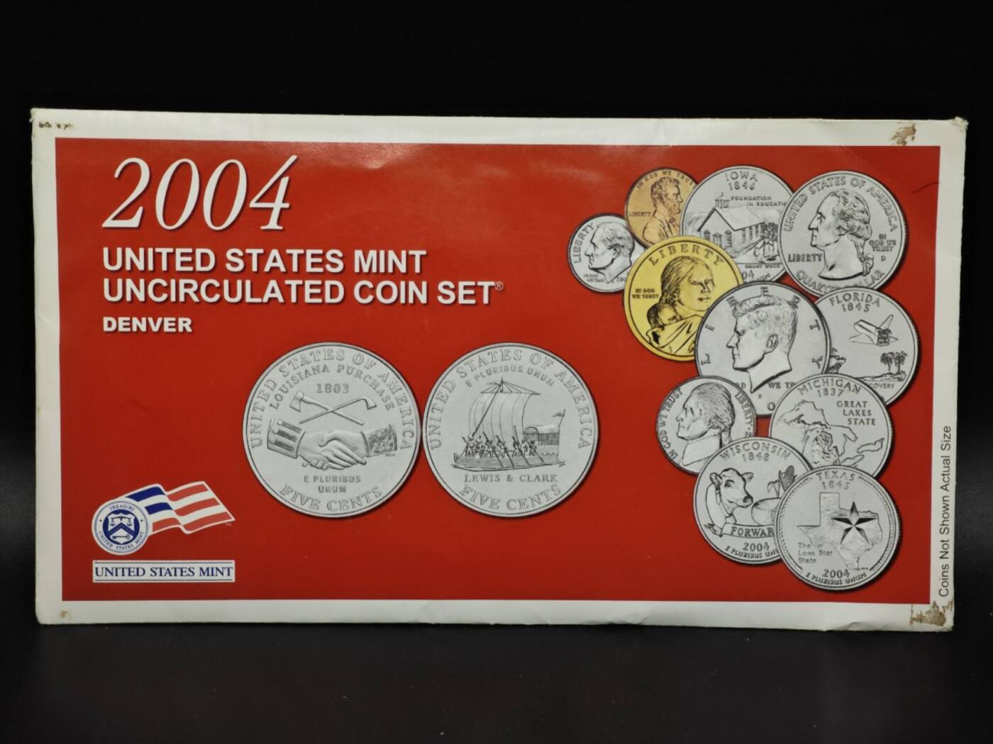 【淘币小摊】实时拍第八百六十一拍   银币套币场   满百包邮可预留二周 每周一统一发货   美国2004年PD厂套币