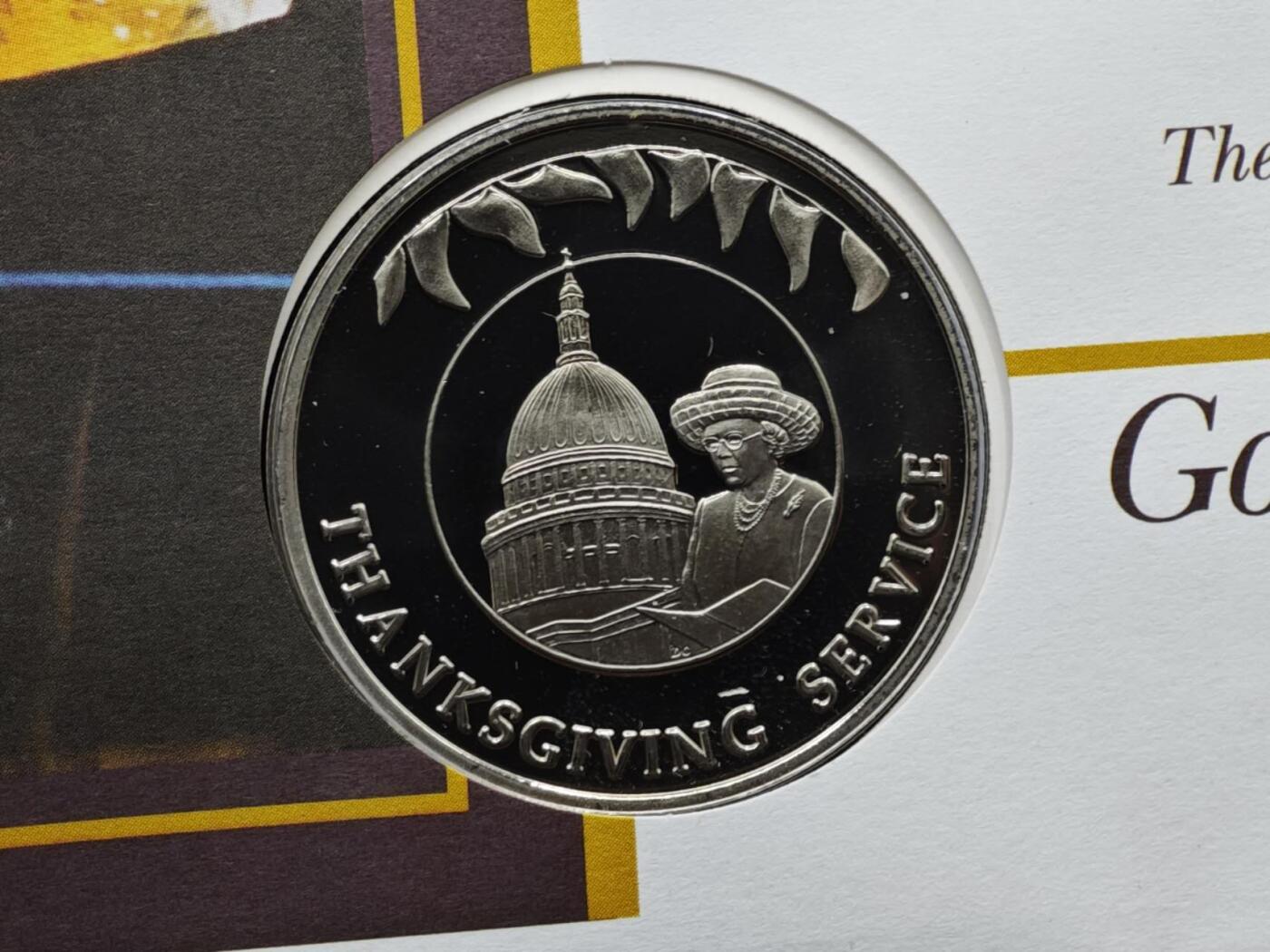 【淘币小摊】限时拍第八百六十二拍  克朗币邮币封场  满百包邮可预留两周  周一统一发货  福克兰群岛2002年女王登基金禧50便士纪念币邮币封