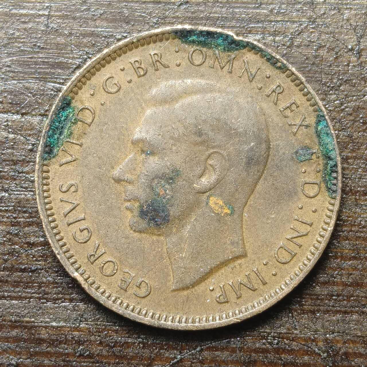 【铜匠收藏】★第143★散币专场 不寄存，30包邮。不满30元，支付5元运费。《接受代拍 代送NGC评级》 31【无寄存】英国 1945年 乔六 1法新