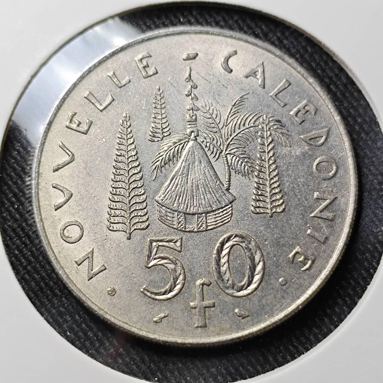 KK钱币收藏小铺  第391期  2月预留时间 周末发货  1 67法属新喀里多尼亚50法郎