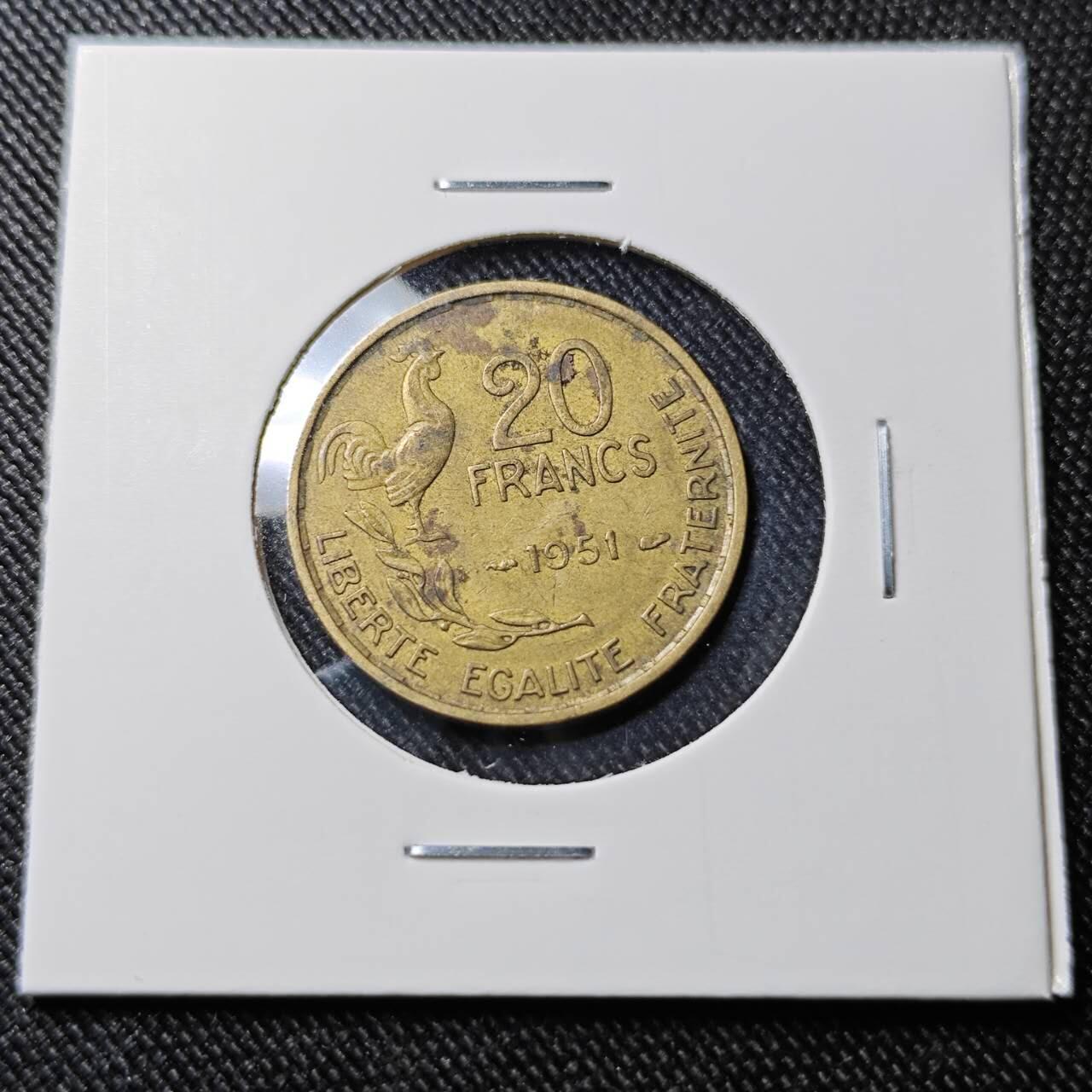 KK钱币收藏小铺  第391期  2月预留时间 周末发货  法国20法郎