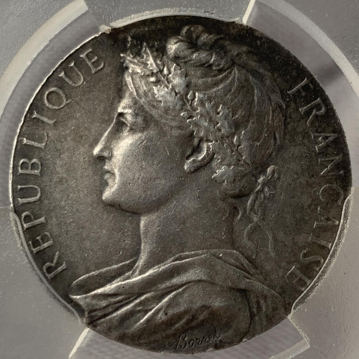 掌中浮雕-藏着的欧洲第052场 法国玛丽安娜银质奖章，27mm