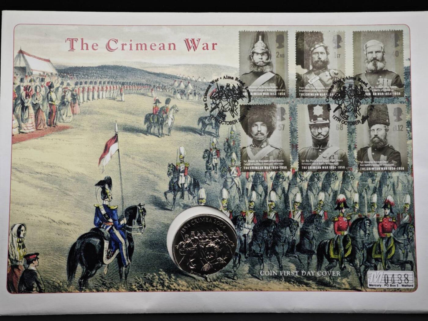 【淘币小摊】限时拍第八百六十二拍  克朗币邮币封场  满百包邮可预留两周  周一统一发货  泽西岛2004年克里米亚战争150周年5镑纪念币邮币封