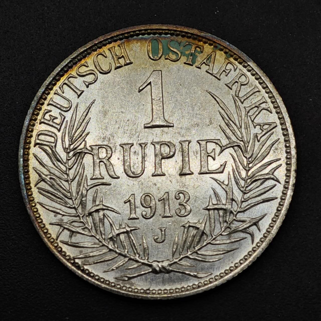 【淘币小摊】实时拍第八百六十一拍   银币套币场   满百包邮可预留二周 每周一统一发货   德属东非1913年1卢比银币