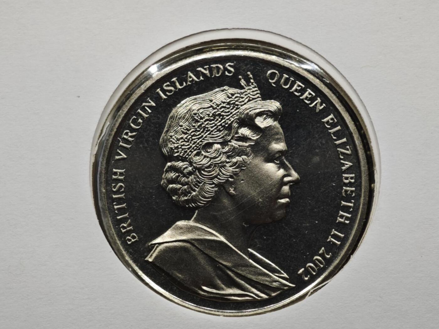 【淘币小摊】限时拍第八百六十二拍  克朗币邮币封场  满百包邮可预留两周  周一统一发货  英属维尔京2002年女王母亲1元纪念币邮币封