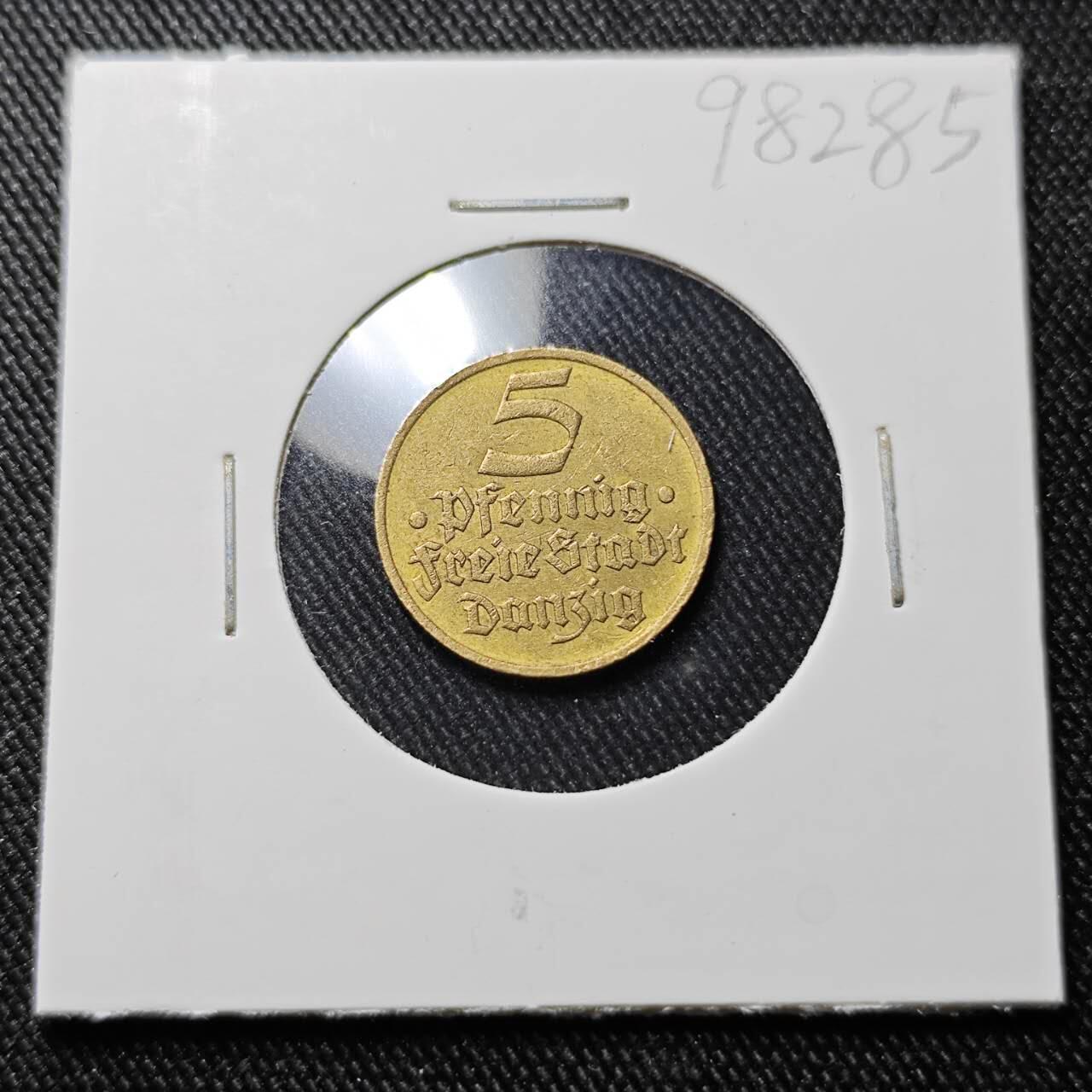 KK钱币收藏小铺  第398期 百期特拍（四拍之二） 2月预留时间 周末发货  1932但泽5芬尼铜币