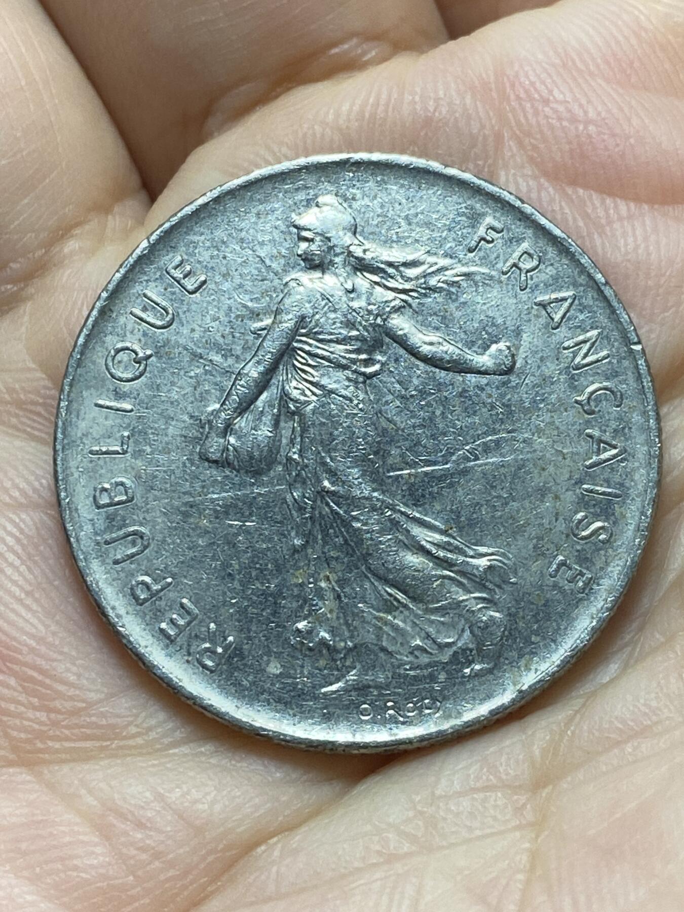 2026年第十七场(总第一百八十六场）外国好品散币场(免佣金) 法国🇫🇷1978年5法郎(Dolphin–海豚标)