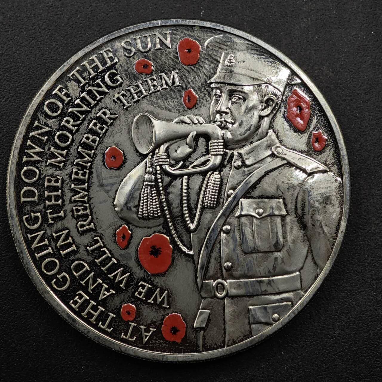 【淘币小摊】限时拍第八百六十二拍  克朗币邮币封场  满百包邮可预留两周  周一统一发货  根西2018年一战百年5镑纪念币