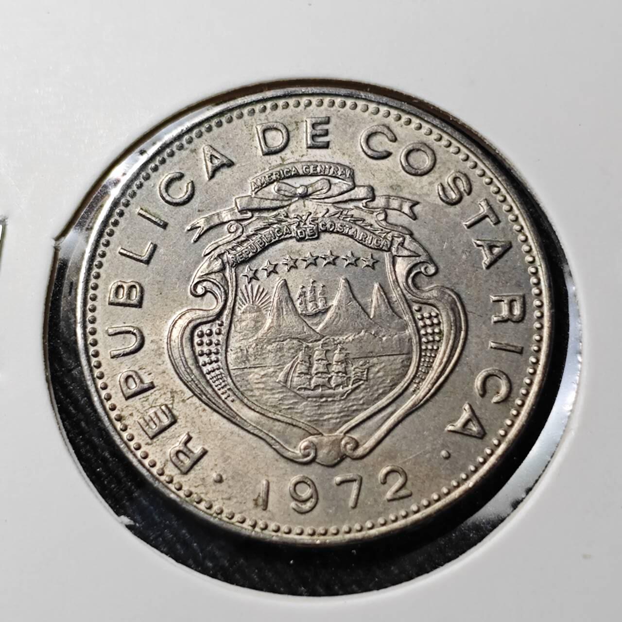 KK钱币收藏小铺  第391期  2月预留时间 周末发货  1972哥斯达黎加50分 好品