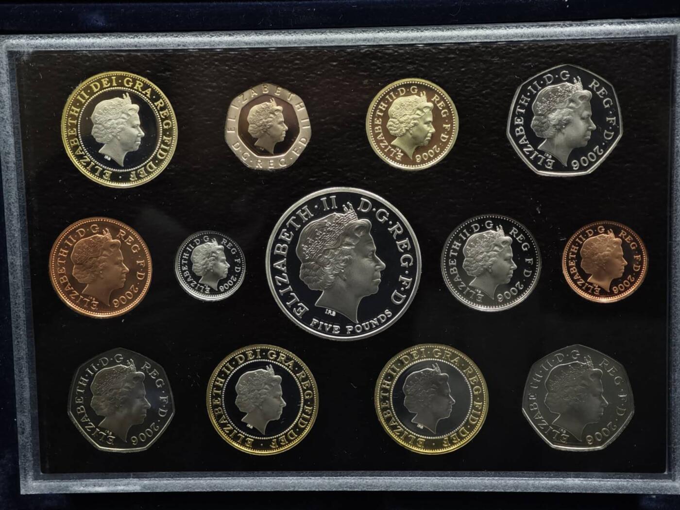 【淘币小摊】实时拍第八百六十一拍   银币套币场   满百包邮可预留二周 每周一统一发货   英国2006年精制套币