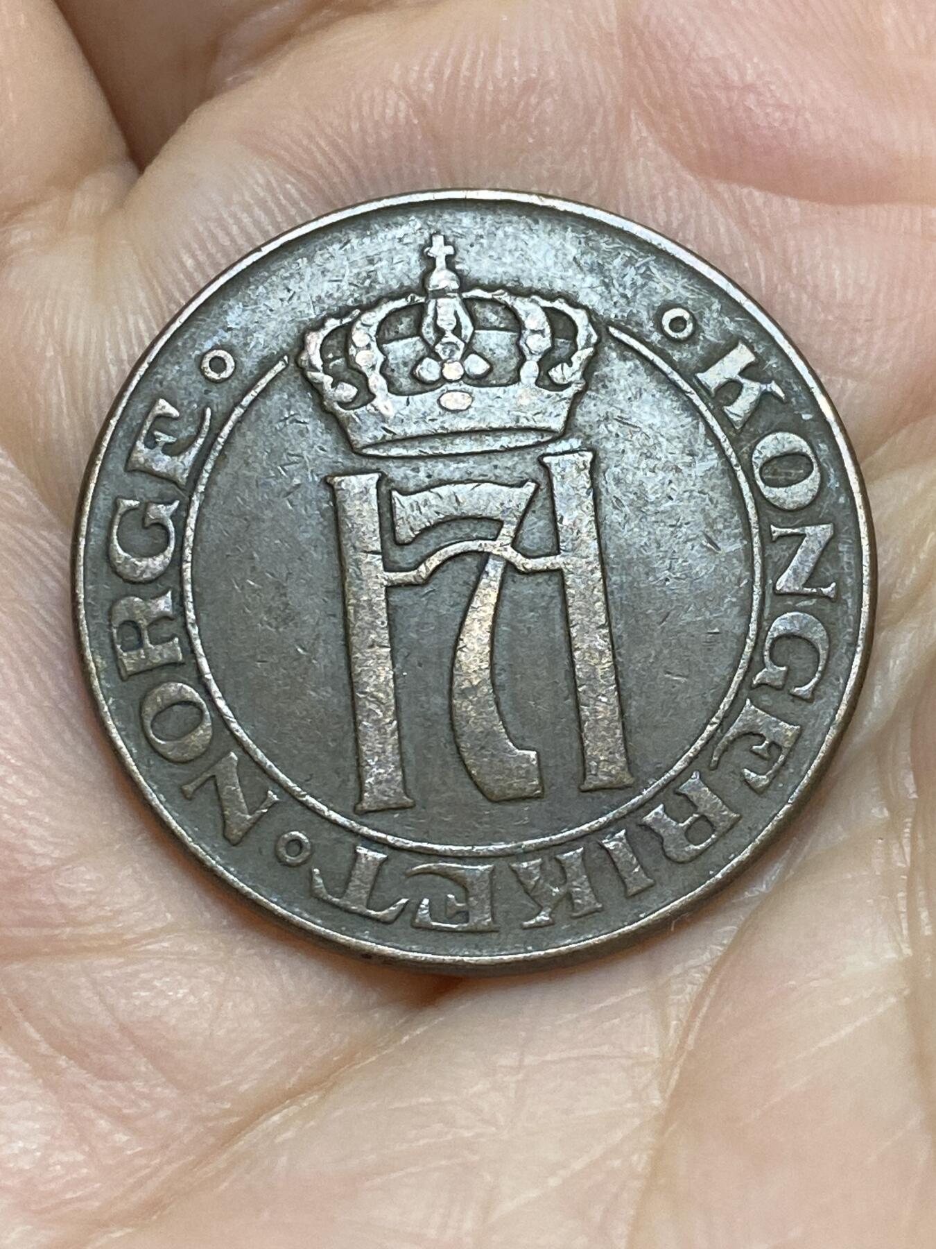 2026年第十七场(总第一百八十六场）外国好品散币场(免佣金) 少见早期年份–挪威🇳🇴1922年5欧尔(哈康七世第二版)