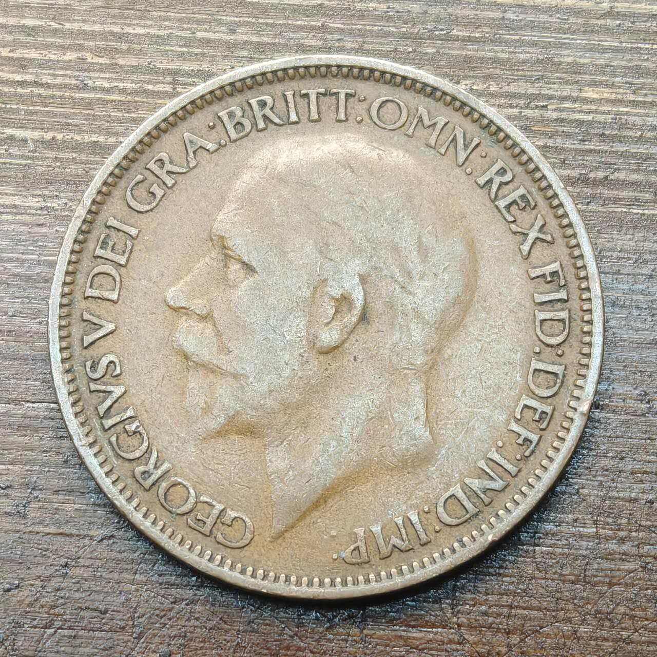 【铜匠收藏】★第143★散币专场 不寄存，30包邮。不满30元，支付5元运费。《接受代拍 代送NGC评级》 96【无寄存】英国 1927年 半便士