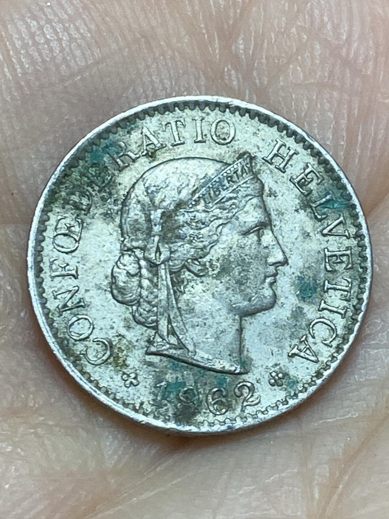 2026年第十七场(总第一百八十六场）外国好品散币场(免佣金) 瑞士🇨🇭1962年5拉彭(第二版，B标伯尔尼造)