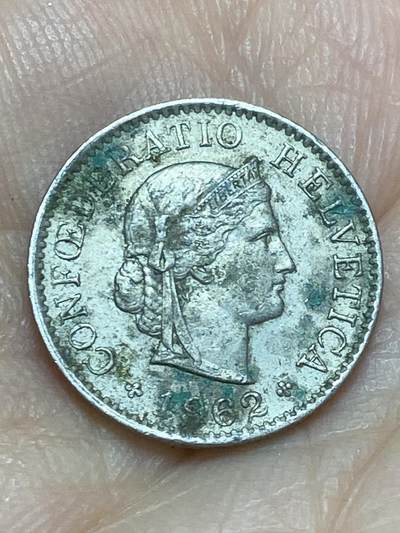 2026年第十七场(总第一百八十六场）外国好品散币场(免佣金) - 瑞士🇨🇭1962年5拉彭(第二版，B标伯尔尼造)