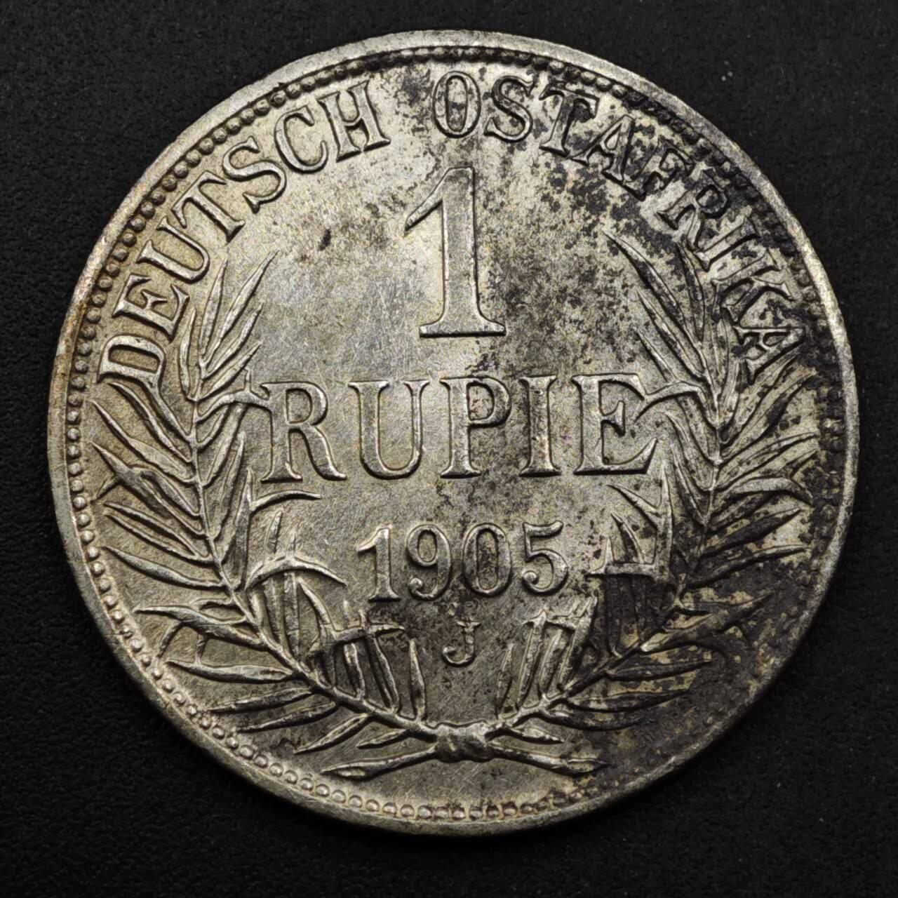 【淘币小摊】实时拍第八百六十一拍   银币套币场   满百包邮可预留二周 每周一统一发货   德属东非1905年1卢比银币