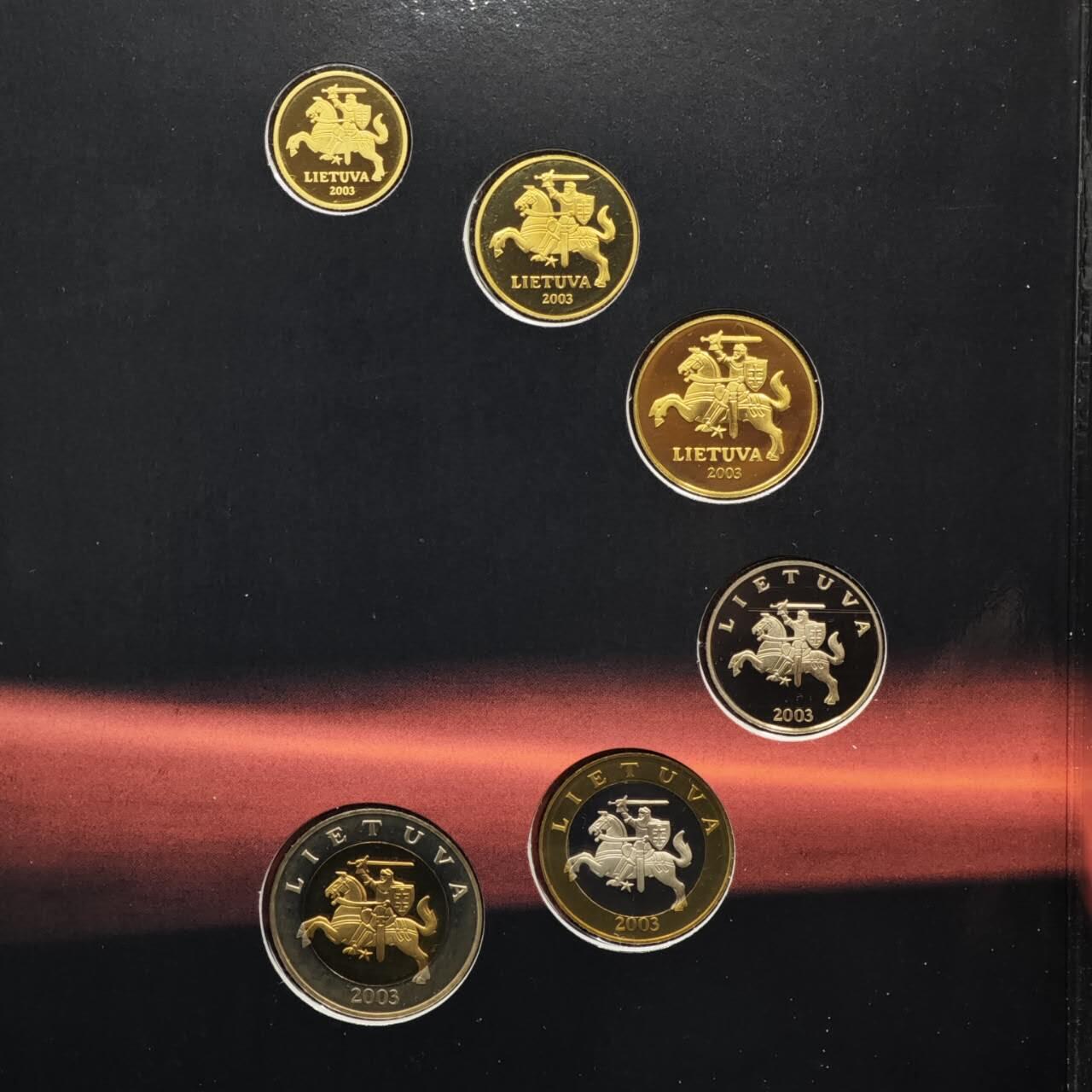 【淘币小摊】实时拍第八百六十一拍   银币套币场   满百包邮可预留二周 每周一统一发货   拉脱维亚2003年6枚精制套币