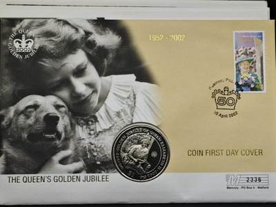 【淘币小摊】限时拍第八百六十二拍  克朗币邮币封场  满百包邮可预留两周  周一统一发货  - 英属维尔京2002年女王登基金禧1元纪念币邮币封