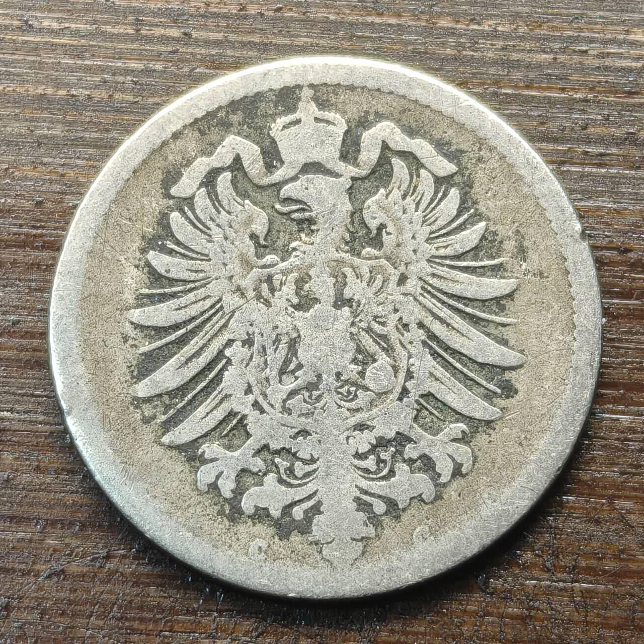 【铜匠收藏】★第144★散币专场 不寄存，30包邮。不满30元，支付5元运费。《接受代拍 代送NGC评级》 1【无寄存】德国 1874年 10芬尼 短翅鹰 镍币