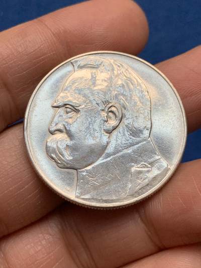 《竞宝斋》第463-465场 周日，周一，周二，3场连拍 （全场包邮）欢迎送拍 - 波兰 1936年 毕苏斯基纪念10兹罗提银币 21.9克 750银