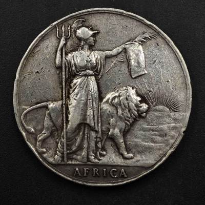 【淘币小摊】实时拍第八百六十一拍   银币套币场   满百包邮可预留二周 每周一统一发货   - 英属非洲银质勋章重31.4克