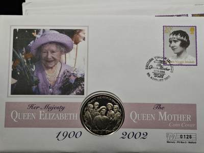 【淘币小摊】限时拍第八百六十二拍  克朗币邮币封场  满百包邮可预留两周  周一统一发货  - 英属维尔京2002年女王母亲1元纪念币邮币封