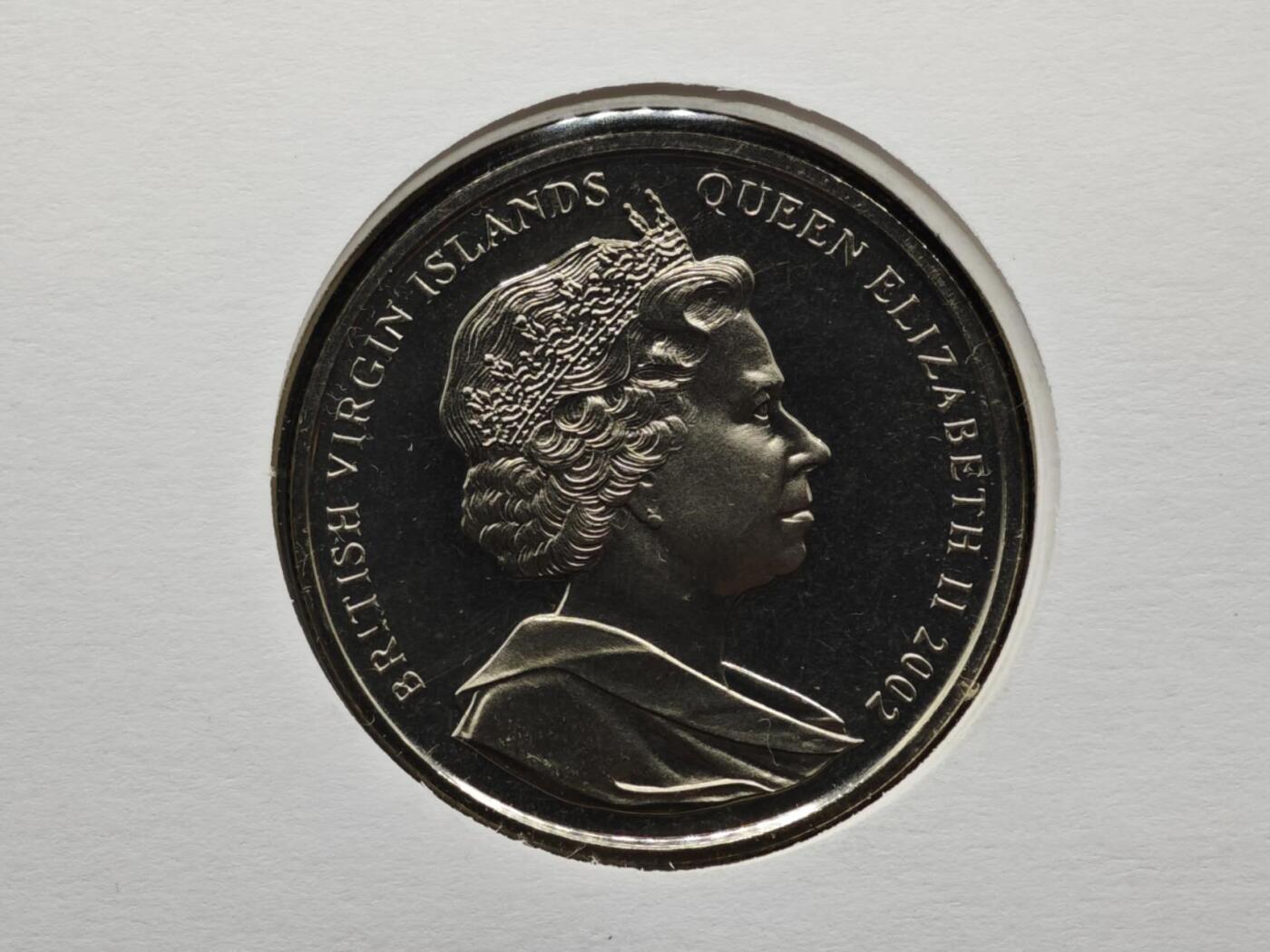 【淘币小摊】限时拍第八百六十二拍  克朗币邮币封场  满百包邮可预留两周  周一统一发货  英属维尔京2002年女王登基金禧1元纪念币邮币封