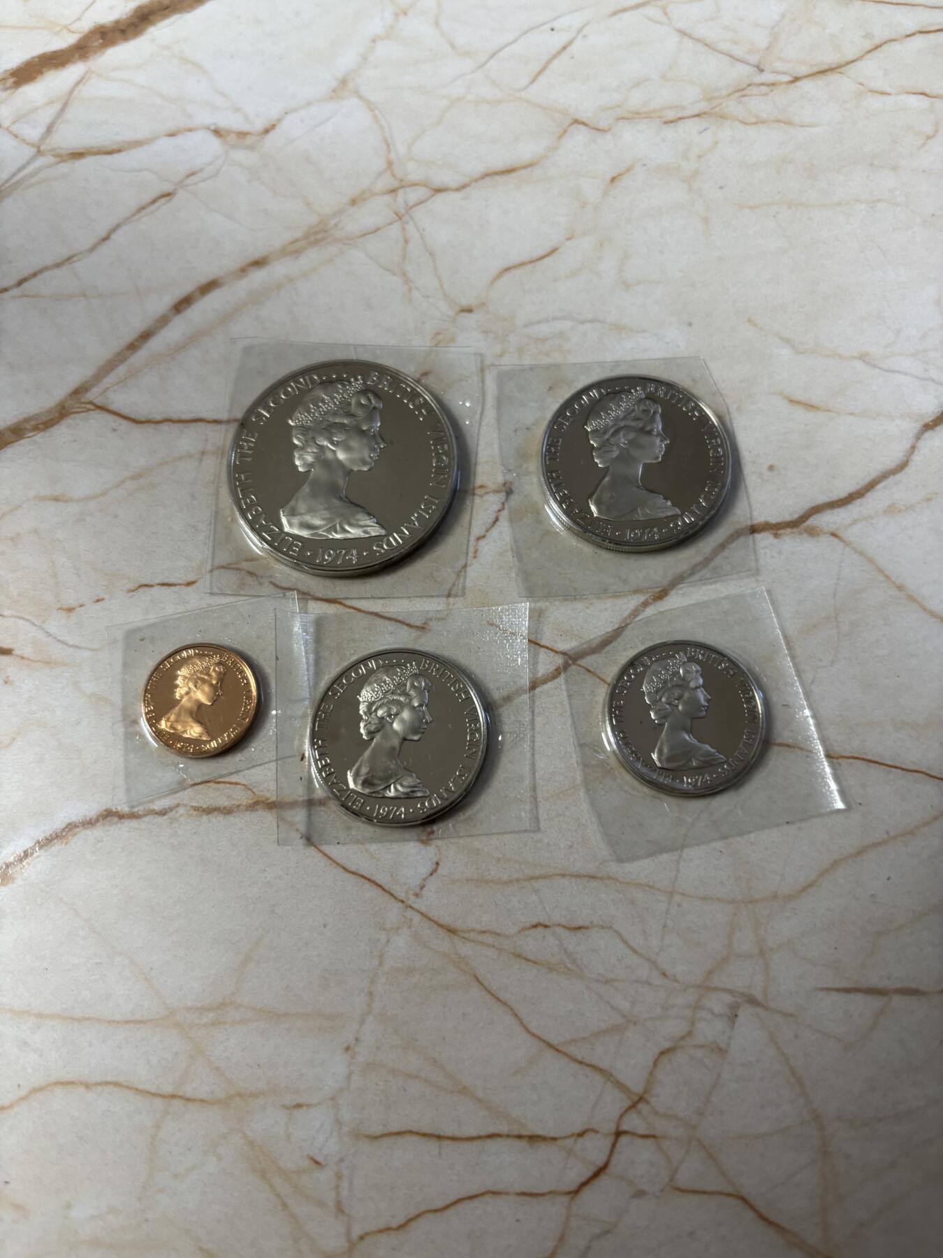 第190期拍卖 维尔京1974年纪念币5枚套