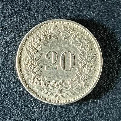 逸泉钱币2026第十二组世界钱币专场春节千件大拍A1614～2574 - 1853 瑞士20生丁