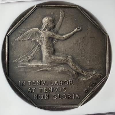 掌中浮雕-藏着的欧洲第052场 - NGC MS64 : 法国里昂商会八角银章，对边42mm