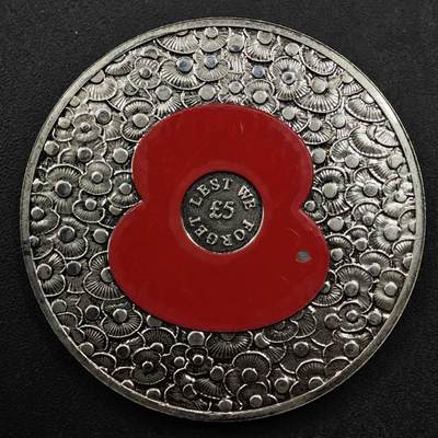 【淘币小摊】限时拍第八百六十二拍  克朗币邮币封场  满百包邮可预留两周  周一统一发货  - 泽西2014年一战5镑纪念币