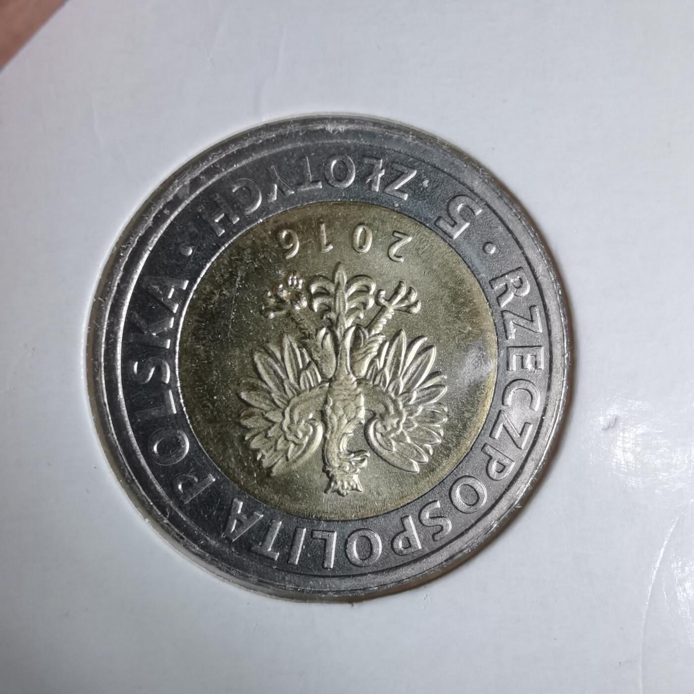 沼泽如烟--第981场 波兰2016年5兹罗提纪念币