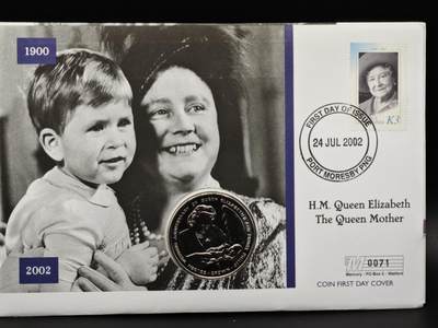 【淘币小摊】限时拍第八百六十二拍  克朗币邮币封场  满百包邮可预留两周  周一统一发货  - 直布罗陀1997年女王金婚克朗纪念币邮币封