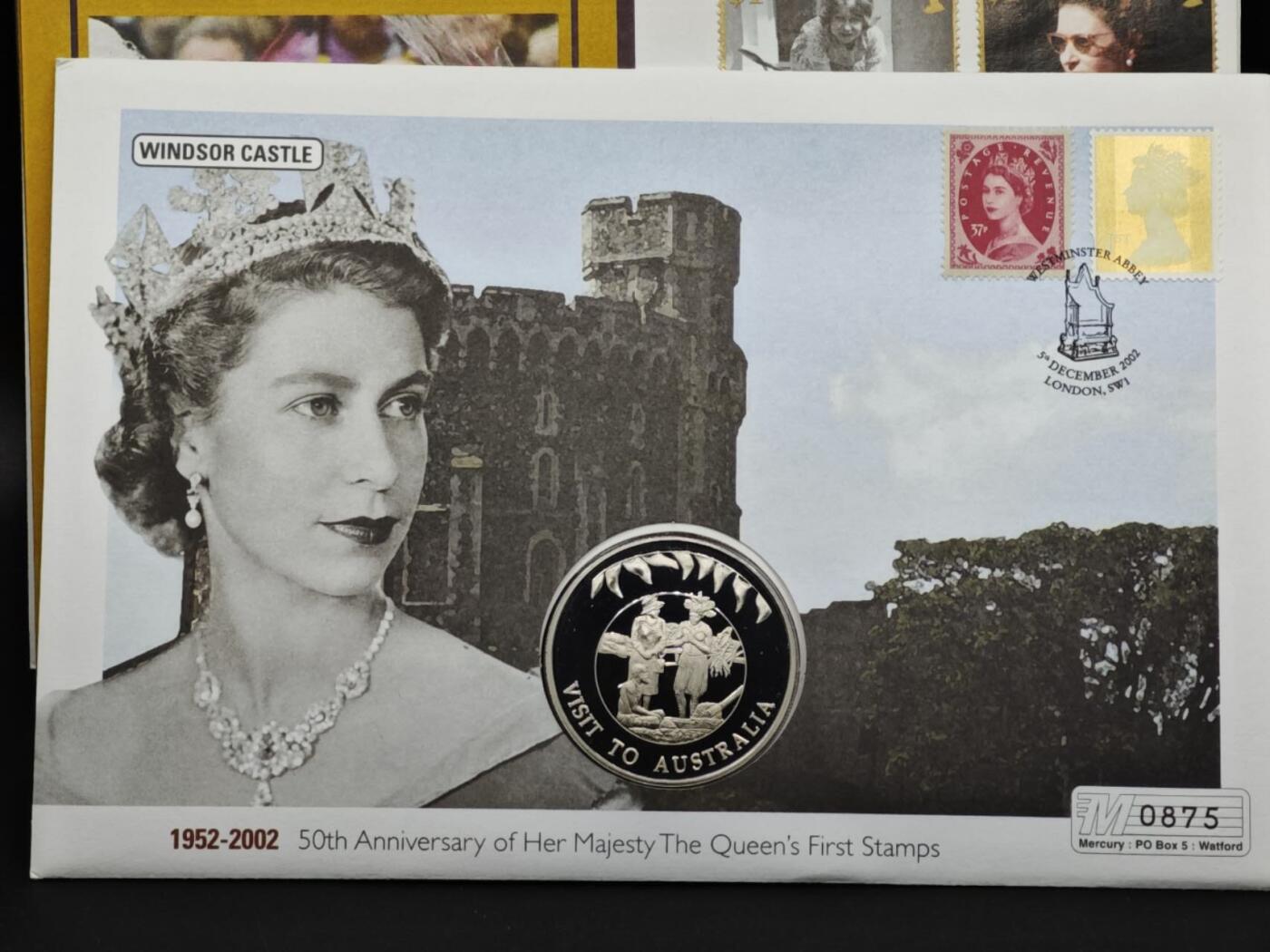 【淘币小摊】限时拍第八百六十二拍  克朗币邮币封场  满百包邮可预留两周  周一统一发货  福克兰群岛2002年女王登基金禧50便士纪念币邮币封