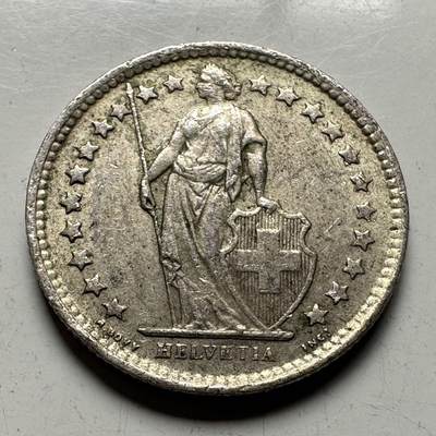 🌹外币初藏🌹🐯2026年第15场  每周二四六晚8️⃣点 接代拍 - 瑞士1958年1/2法郎银币 2.5克83.5%银