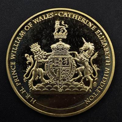 【淘币小摊】限时拍第八百六十二拍  克朗币邮币封场  满百包邮可预留两周  周一统一发货  - 英国威廉王子大婚纪念章