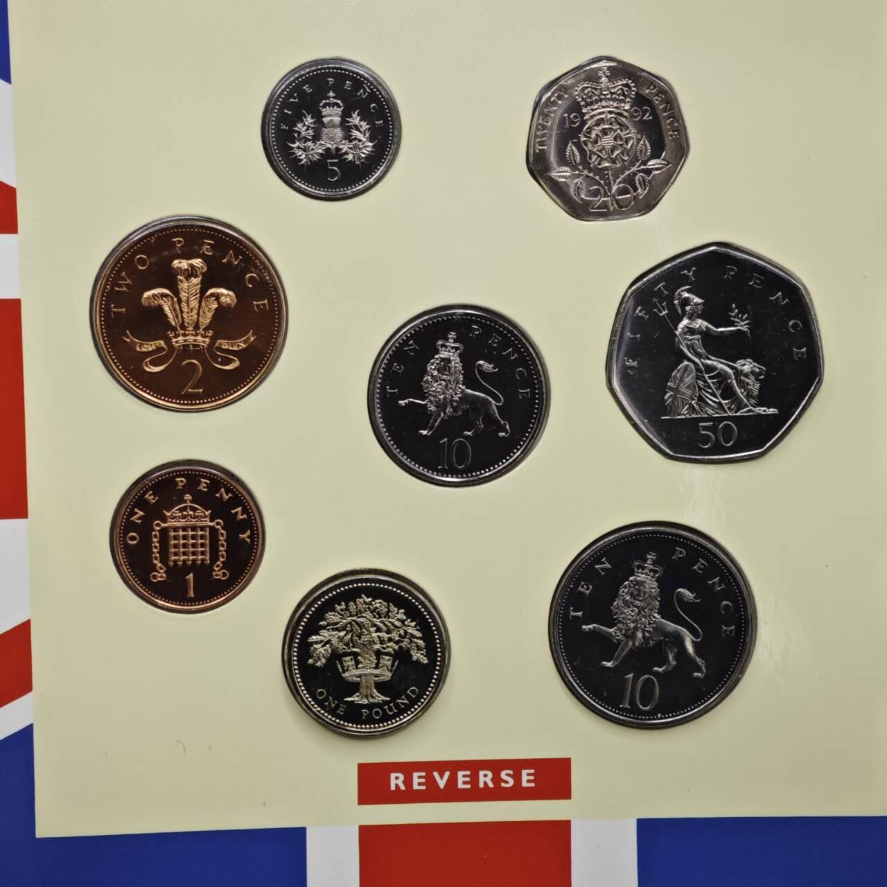 【淘币小摊】实时拍第八百六十一拍   银币套币场   满百包邮可预留二周 每周一统一发货   英国1992年套币