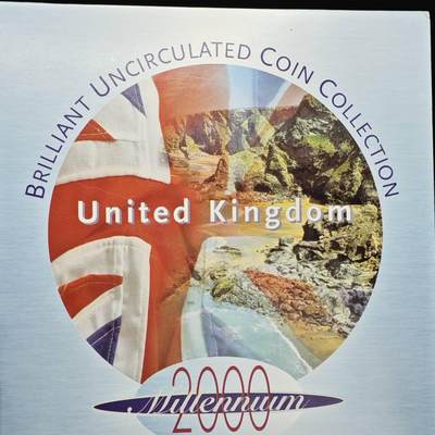 【淘币小摊】实时拍第八百六十一拍   银币套币场   满百包邮可预留二周 每周一统一发货   - 英国2000年套币