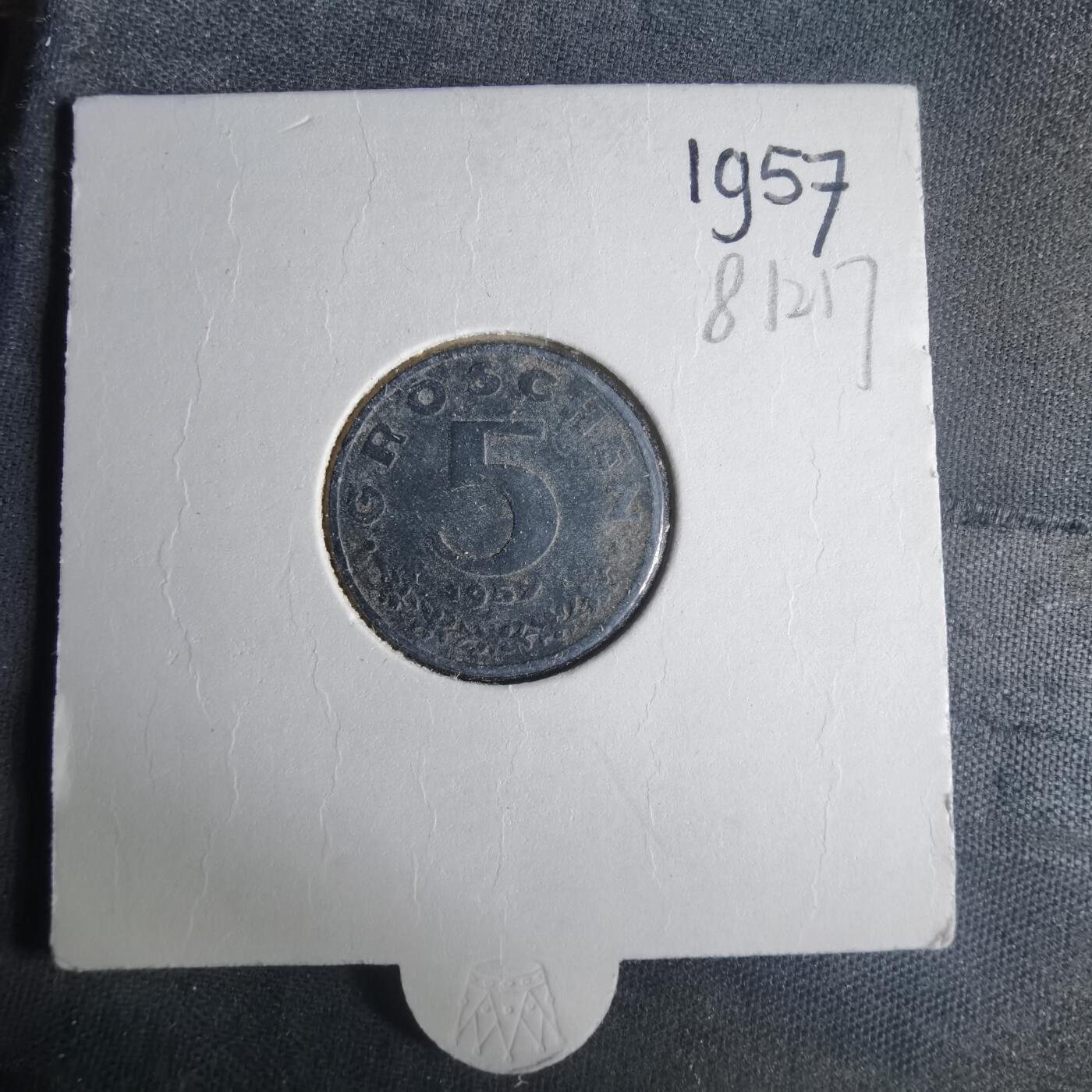 沼泽如烟--第981场 奥地利1957年5格罗申