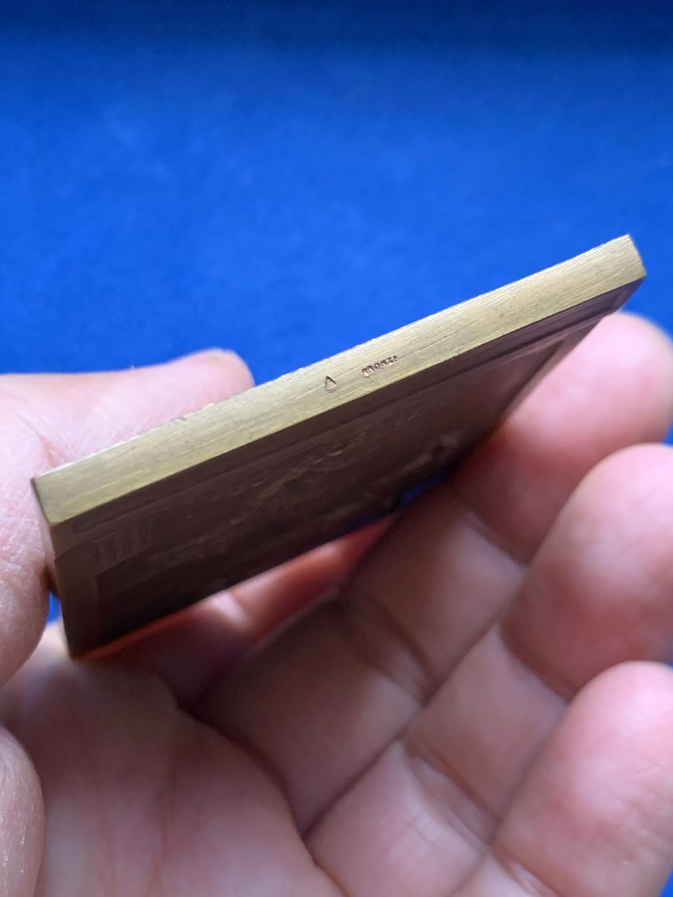 《竞宝斋》第463-465场 周日，周一，周二，3场连拍 （全场包邮）欢迎送拍 1906年希腊奥运会纪念铜章 巴黎造币厂 好品 96.35克 48.5*70mm 三角铜标