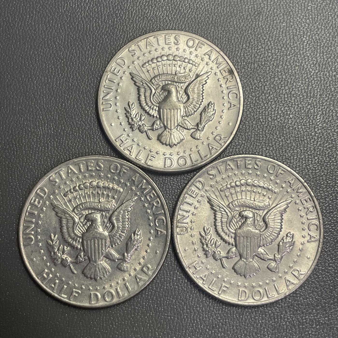 回流0207 美国1971、72、74年肯尼迪半圆