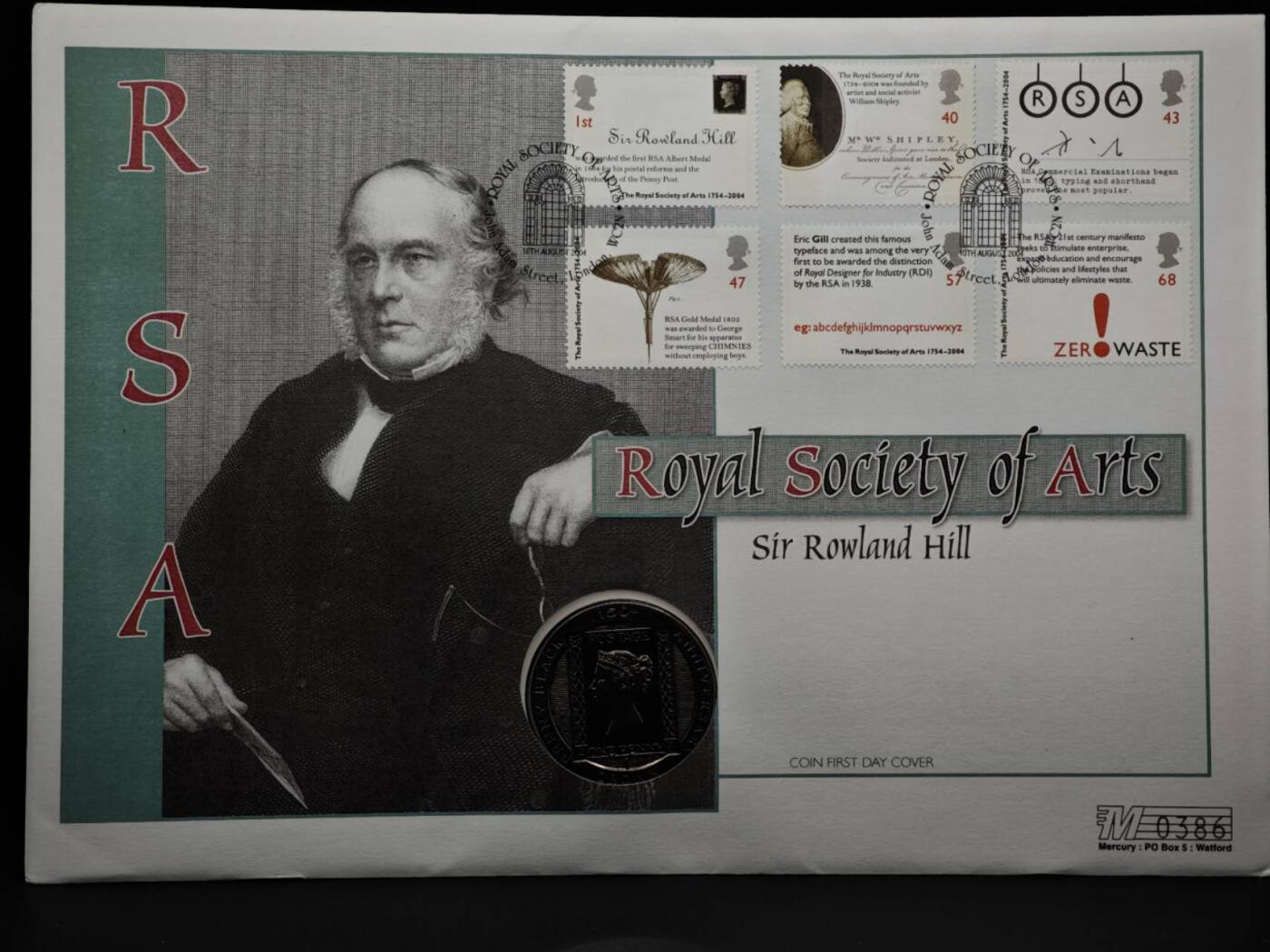 【淘币小摊】限时拍第八百六十二拍  克朗币邮币封场  满百包邮可预留两周  周一统一发货  马恩岛1990年黑便士150周年克朗纪念币邮币封