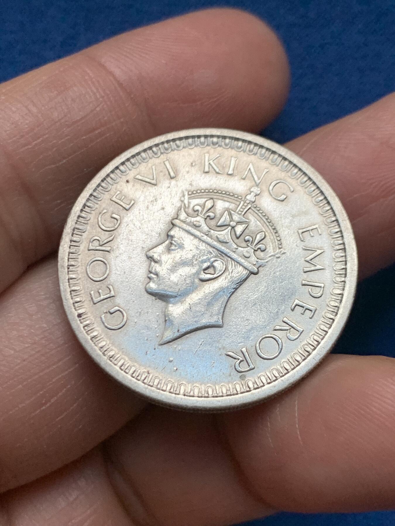 《竞宝斋》第463-465场 周日，周一，周二，3场连拍 （全场包邮）欢迎送拍 英属印度 1945年 乔治六世1卢比银币 11.61克 500银