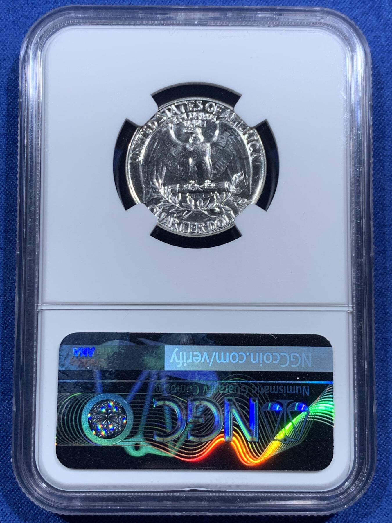 《竞宝斋》第463-465场 周日，周一，周二，3场连拍 （全场包邮）欢迎送拍 NGC PF65 美国1956年华盛顿25分精制银币