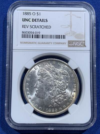 《竞宝斋》第463-465场 周日，周一，周二，3场连拍 （全场包邮）欢迎送拍 - NGC UNC 美国1885年O版摩根1美元银币