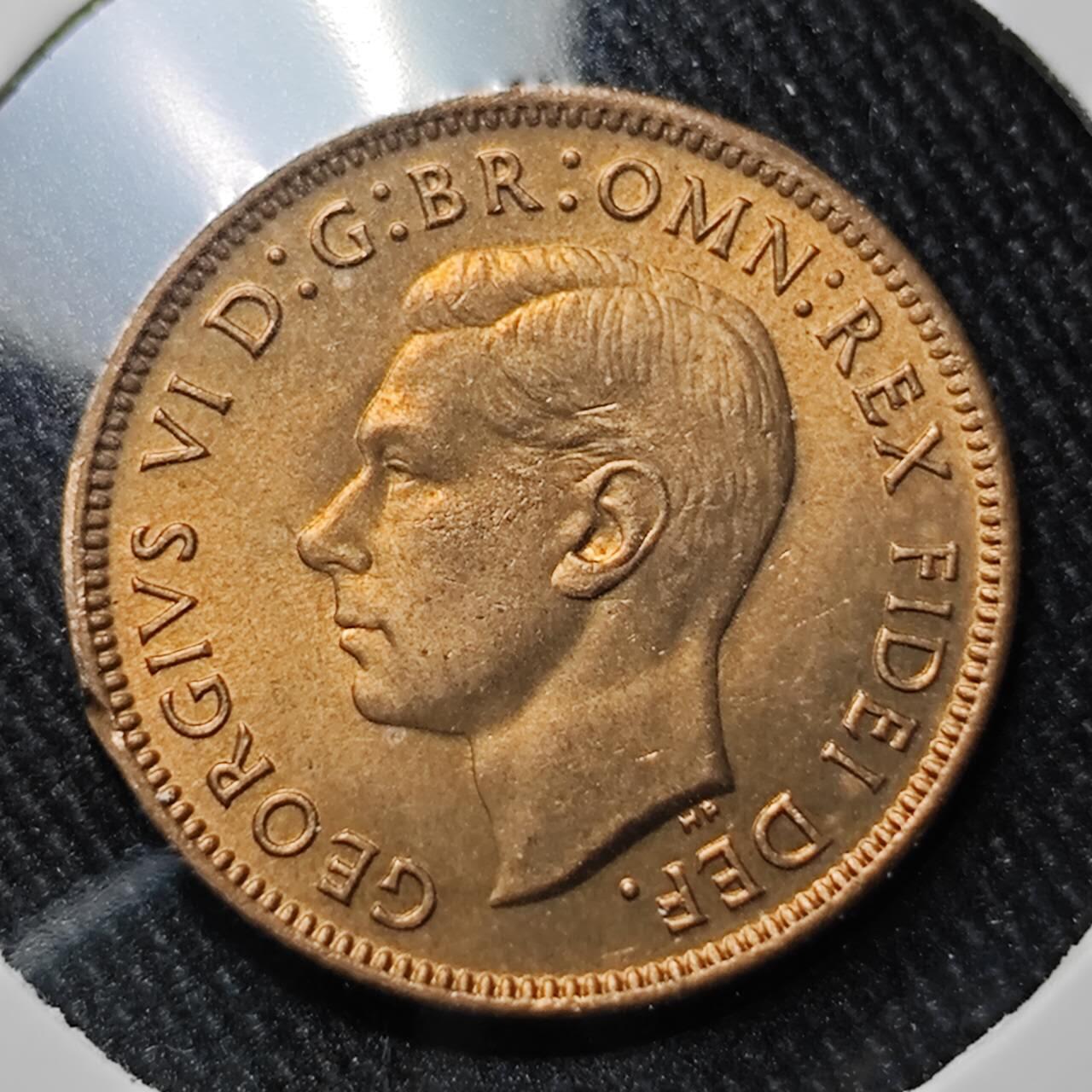 KK钱币收藏小铺  第398期 百期特拍（四拍之二） 2月预留时间 周末发货  1952英国1法新铜币 好品