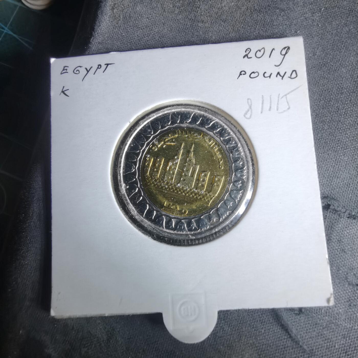 沼泽如烟--第981场 埃及2019年1磅纪念币